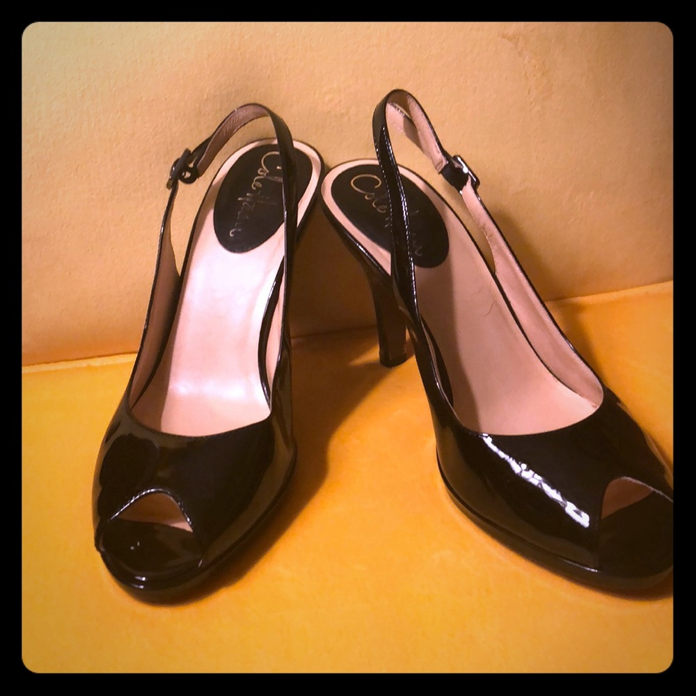 Cole Haan Patent Peep Toes